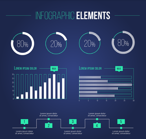 Infographic elements for content marketing